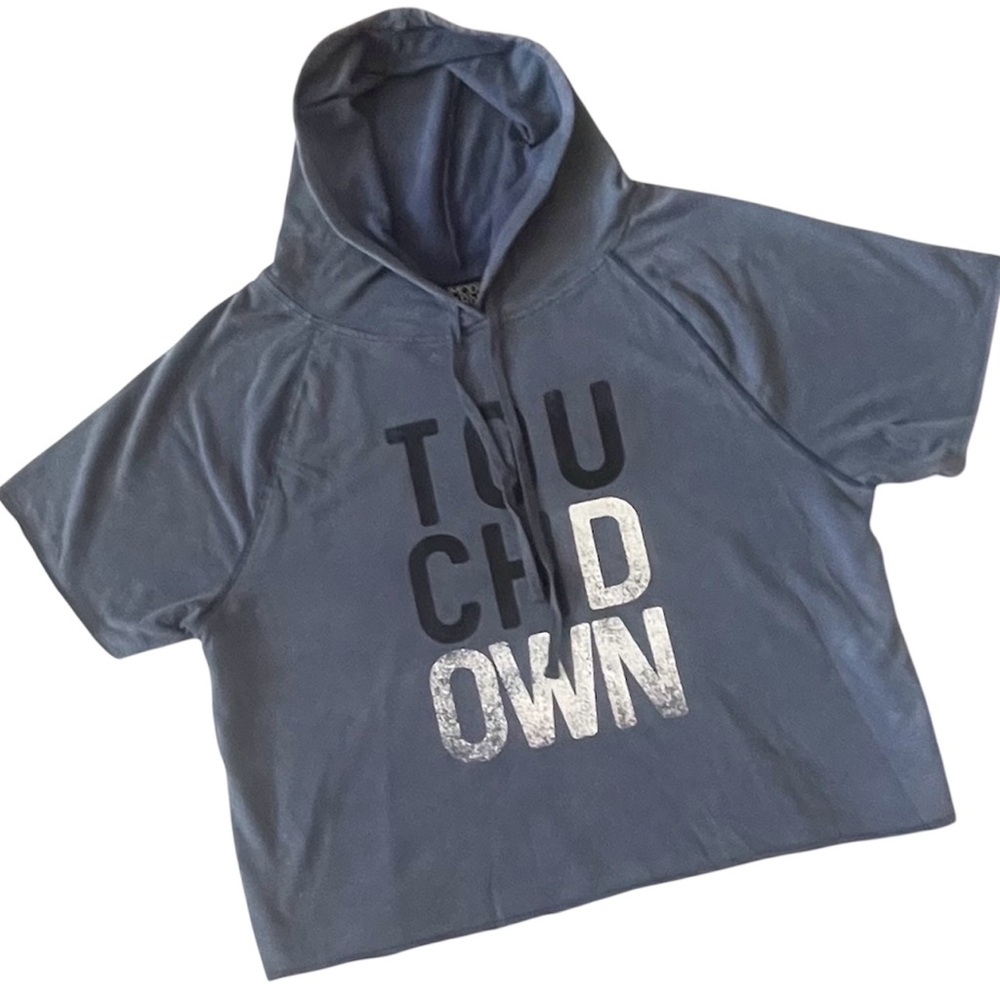 Modern Lux Blue Short Sleeve Hoodie